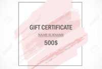 Pink Gift Certificate Template. with regard to Pink Gift Certificate Template