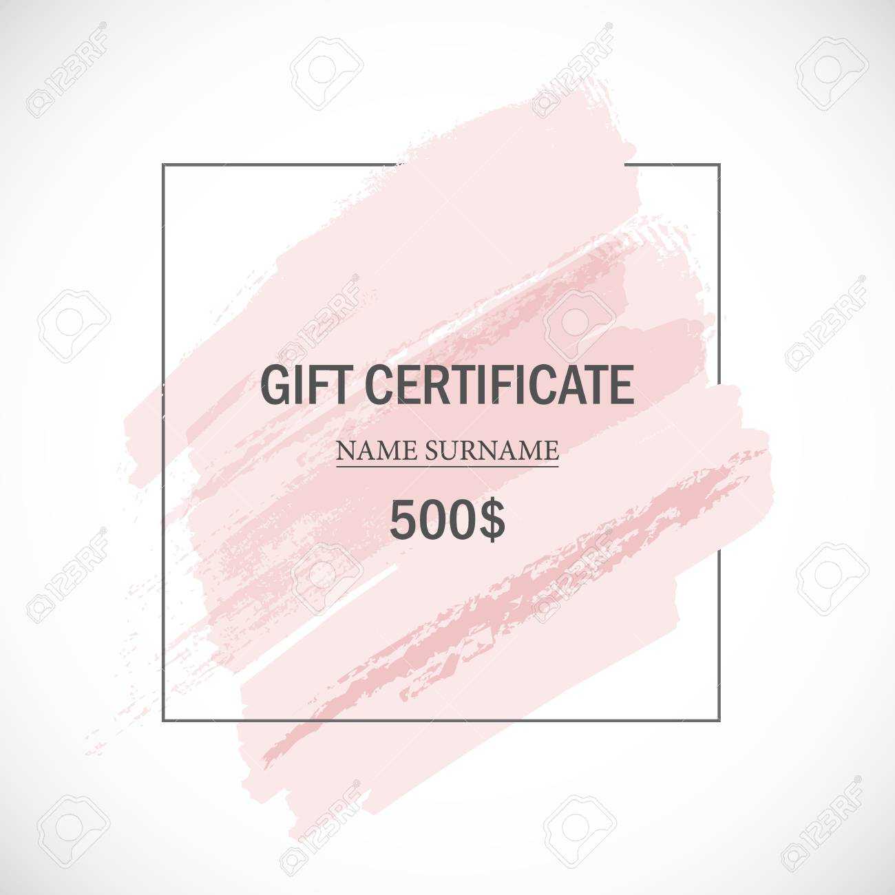 Pink Gift Certificate Template. With Regard To Pink Gift Certificate Template