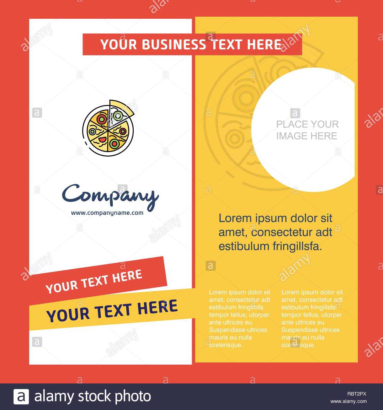 Pizza Company Brochure Template. Vector Busienss Template Within Zoo Brochure Template