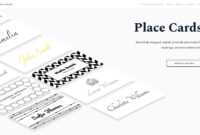 Place Cards Online - Place Cards Maker. Beautifully Designed within Celebrate It Templates Place Cards