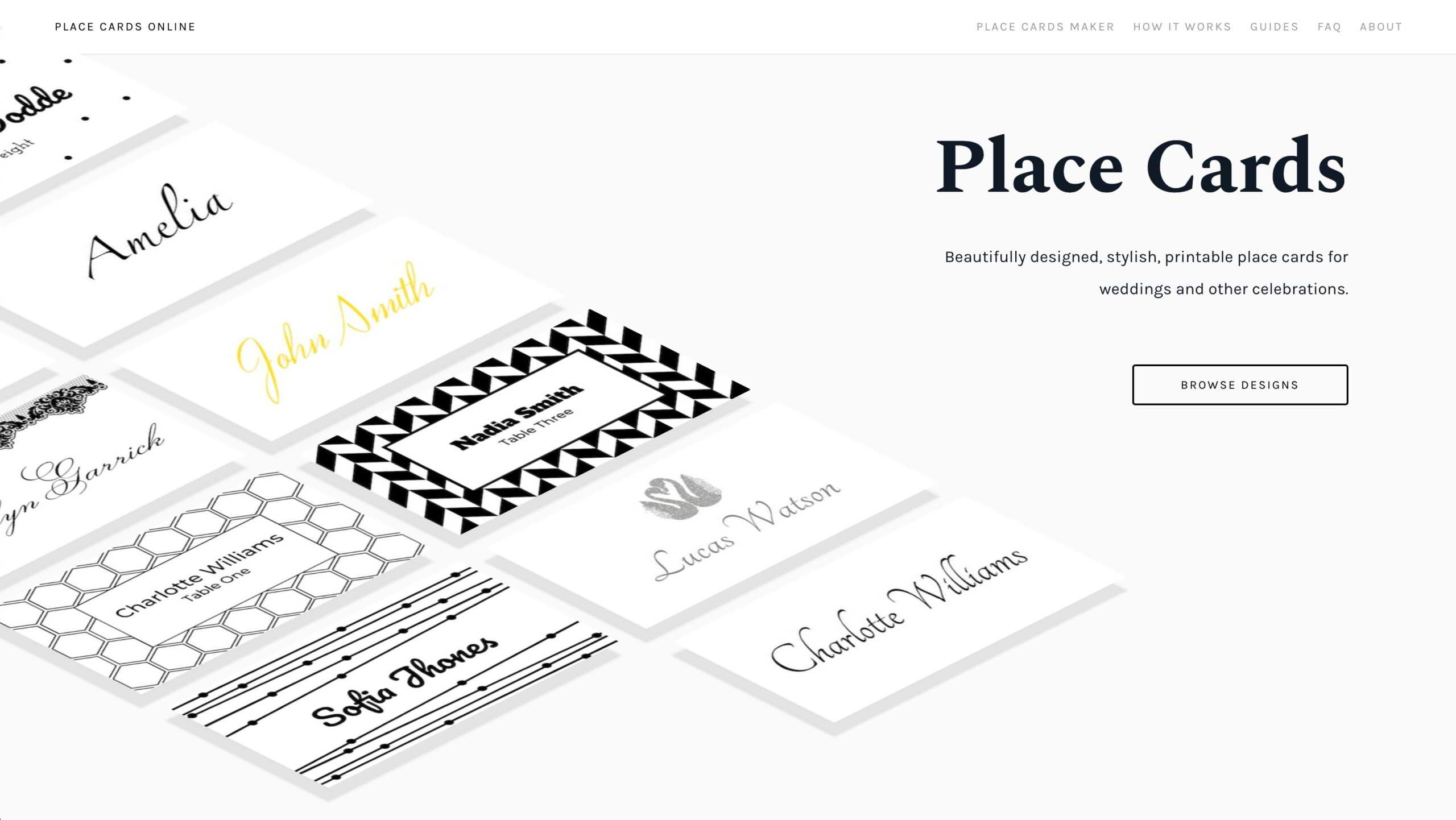 Place Cards Online - Place Cards Maker. Beautifully Designed Within Celebrate It Templates Place Cards