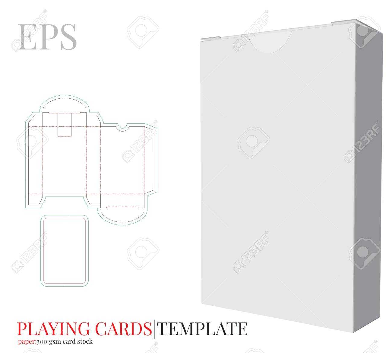 Playing Cards Template And Playing Cards Box Template Vector.. Within Blank Playing Card Template