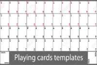 Playing Cards Template Set with Deck Of Cards Template