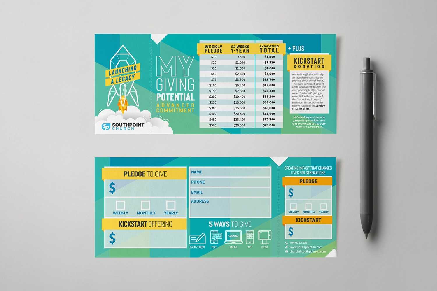 Pledge Cards & Commitment Cards | Church Campaign Design With Regard To Pledge Card Template For Church