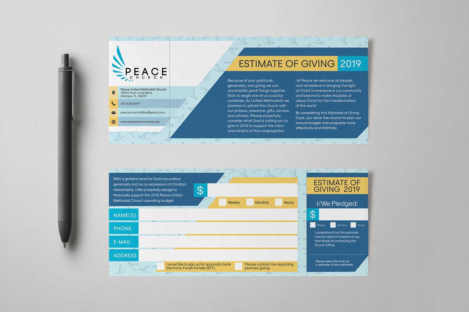 Pledge Cards & Commitment Cards | Church Campaign Design Within Pledge Card Template For Church