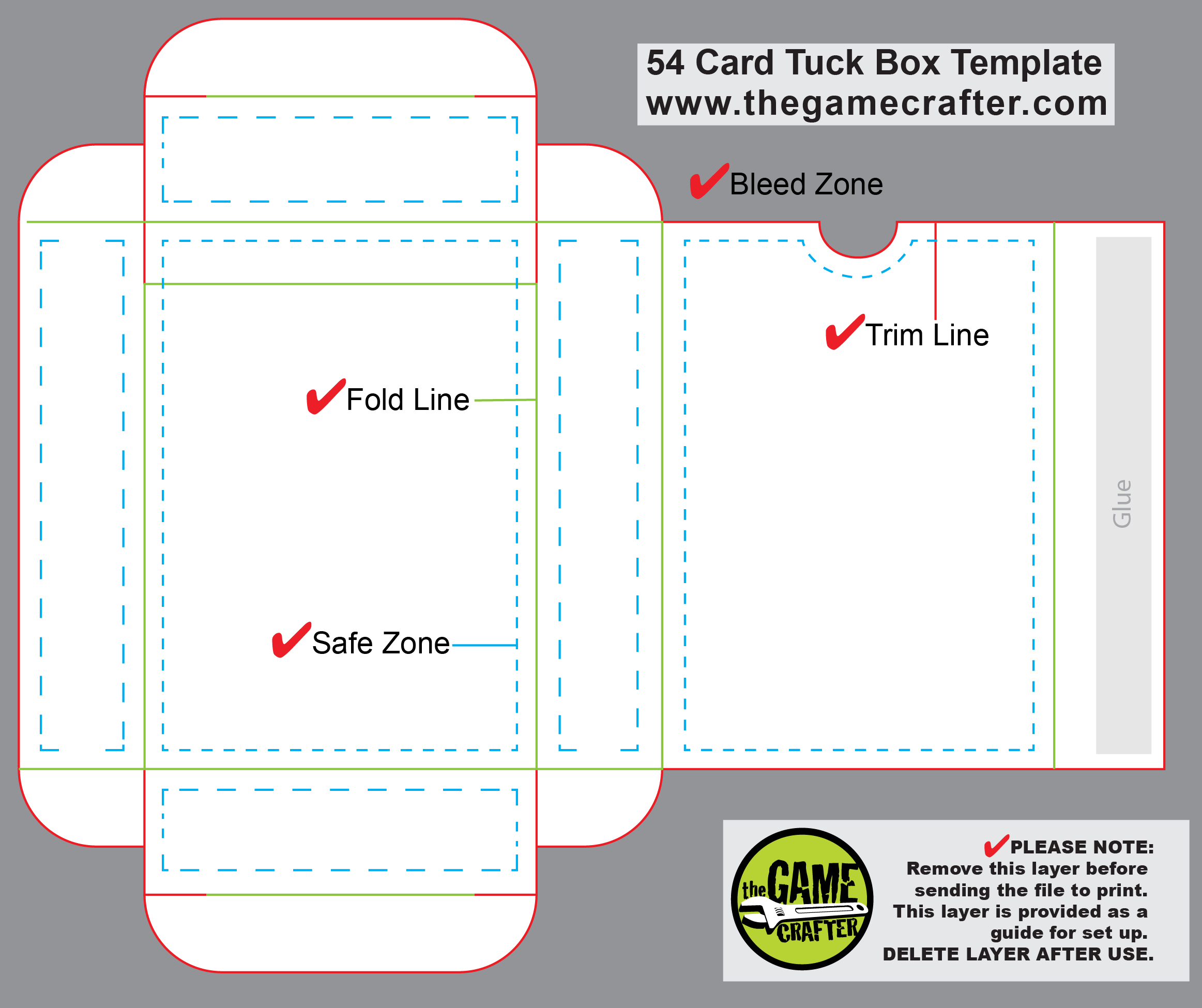 Poker Tuck Box (54 Cards) Inside Playing Card Template Illustrator