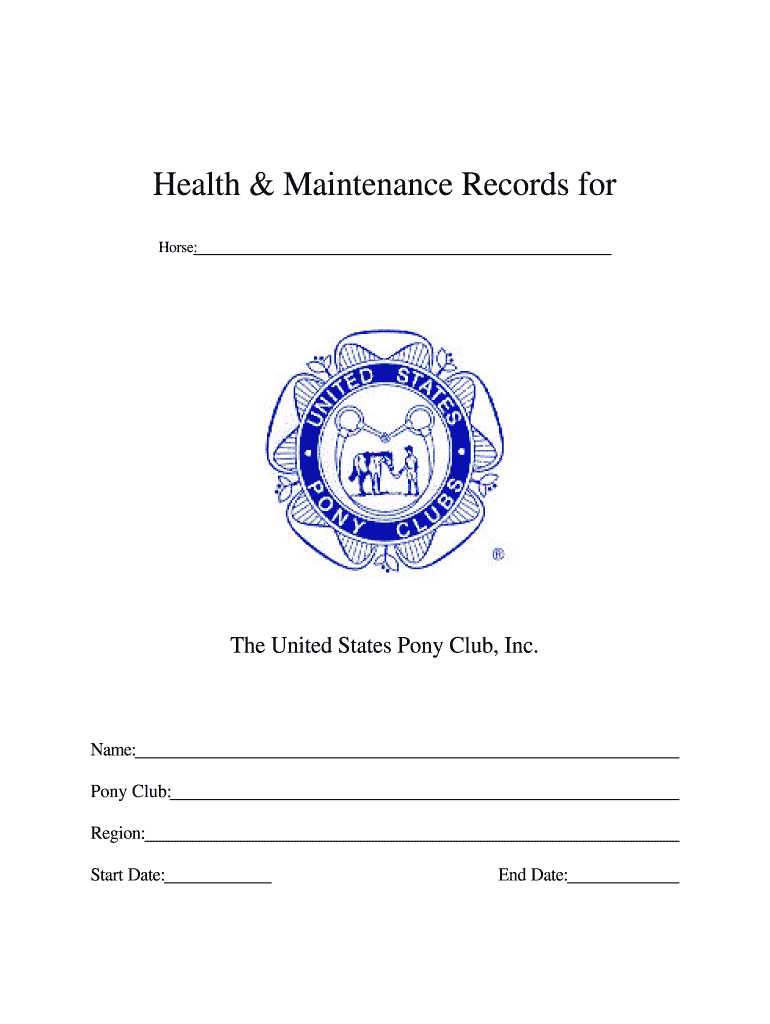 Pony Club Record Book Pdf – Fill Online, Printable, Fillable Regarding Horse Stall Card Template