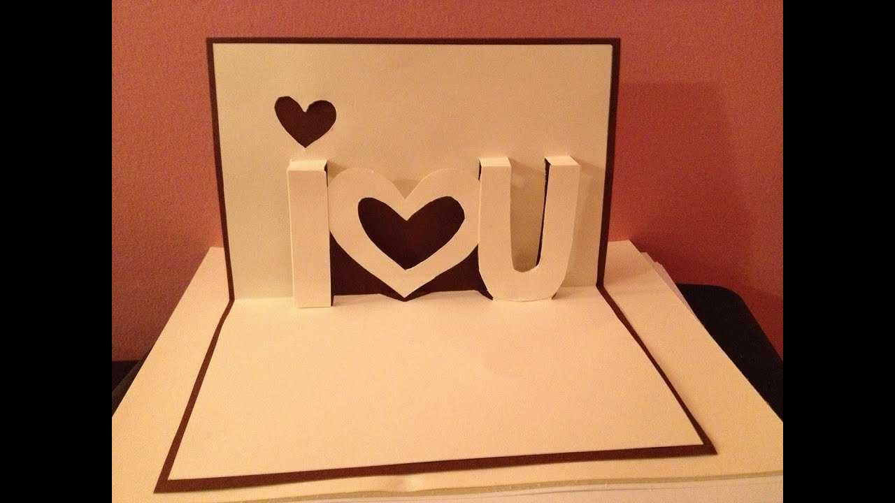 Pop Up Cards – I Love You Pop Up Card – Youtube With I Love You Pop Up Card Template