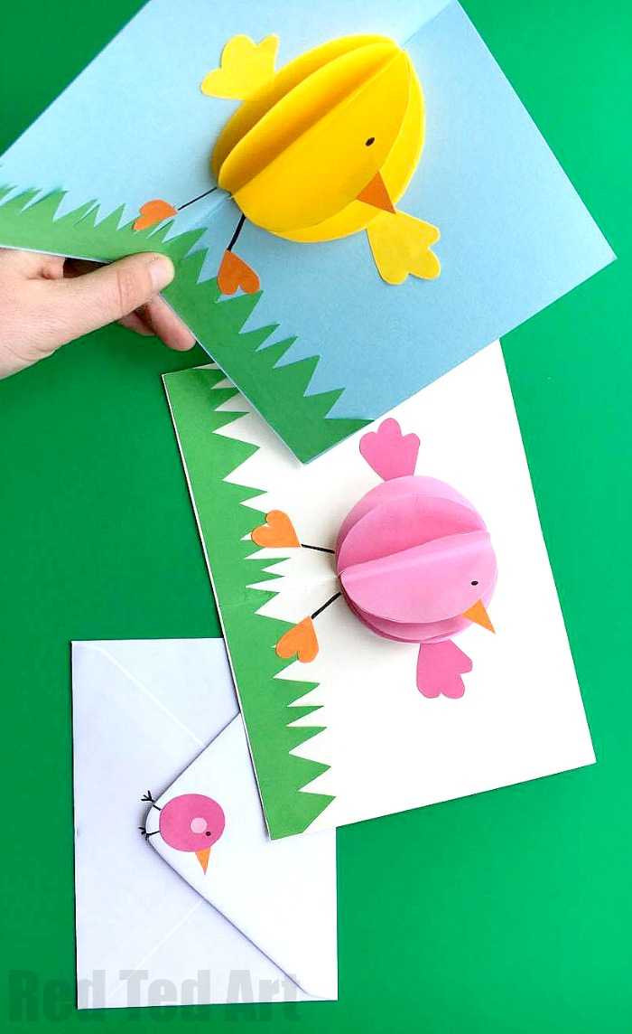Pop Up Chick Card For Easter – Red Ted Art Pertaining To Easter Card Template Ks2