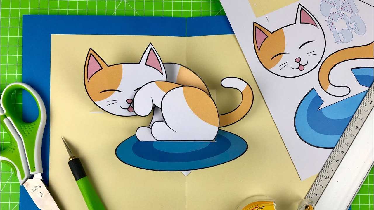 Pop Up Kitten – Pop Up Card Tutorial With Free Template (Download Link In  Description) With Regard To Free Pop Up Card Templates Download
