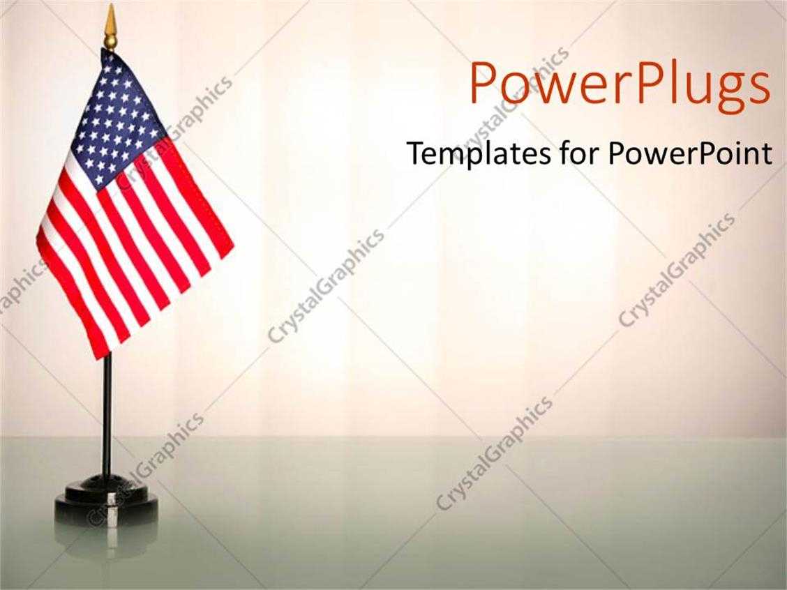 Powerpoint Template: An American Flag With White Background Pertaining To American Flag Powerpoint Template
