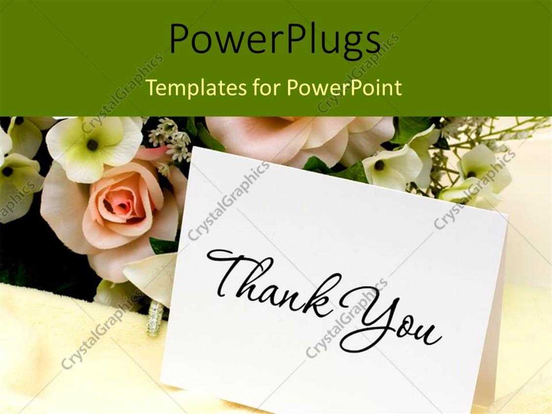 Powerpoint Template: Bouquet Of Flowers With A Thank You Throughout Powerpoint Thank You Card Template