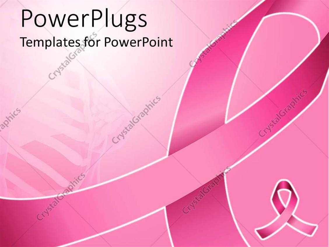 Powerpoint Template: Pink Ribbon For Fighting Breast Cancer With Regard To Breast Cancer Powerpoint Template