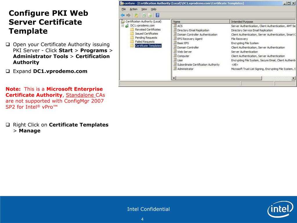 Ppt – Configure Pki Web Server Certificates For Each Pertaining To Domain Controller Certificate Template