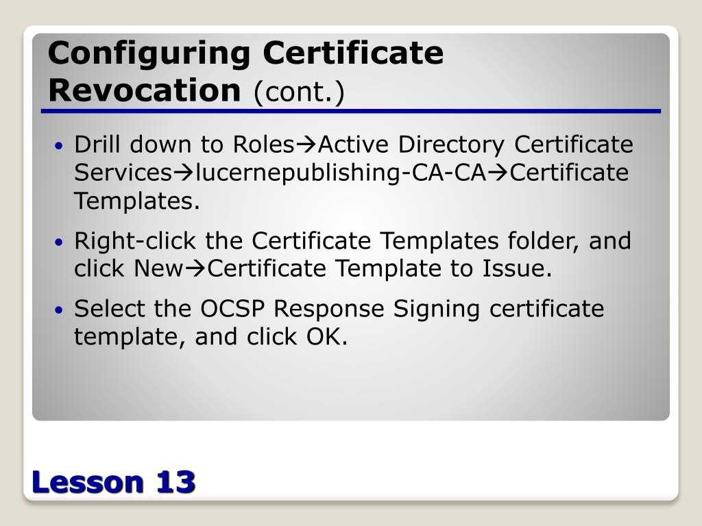 Ppt – Configuring Active Directory Certificate Services With Regard To Active Directory Certificate Templates