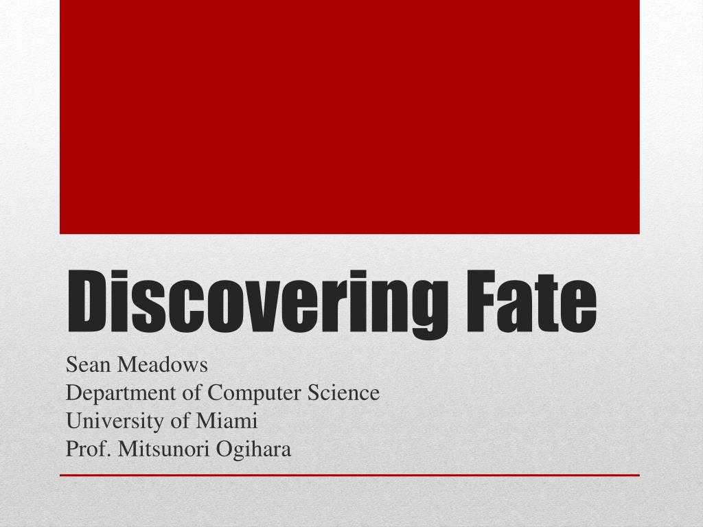 Ppt – Discovering Fate Powerpoint Presentation, Free Regarding University Of Miami Powerpoint Template