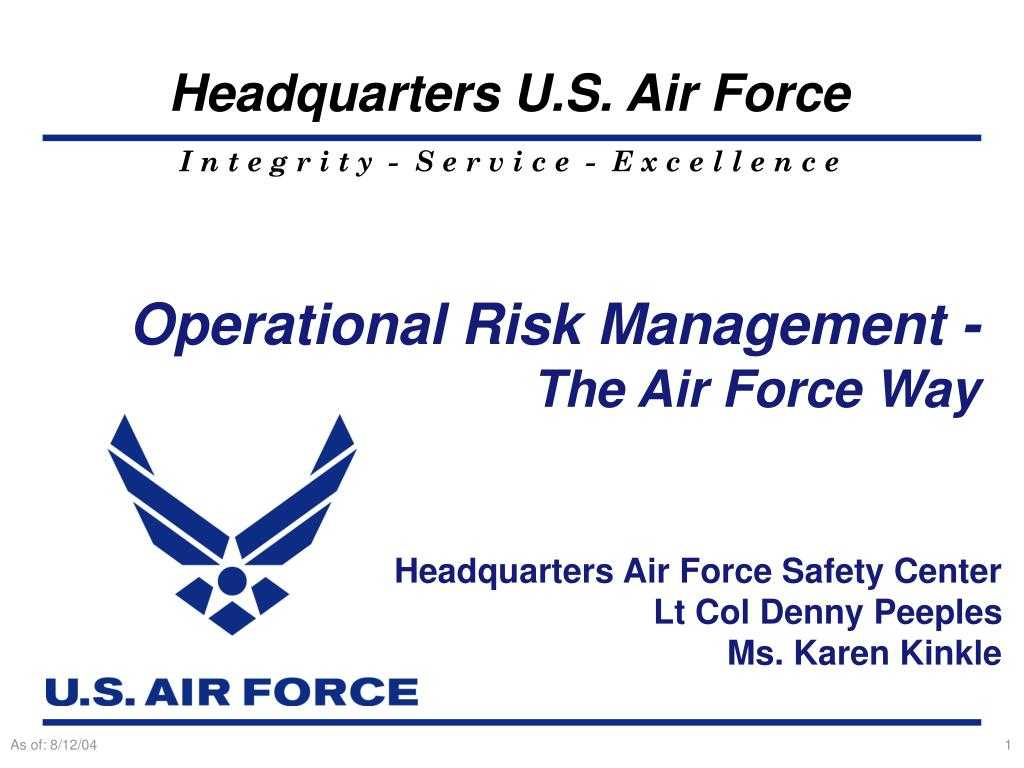 Ppt – Operational Risk Management – The Air Force Way Pertaining To Air Force Powerpoint Template