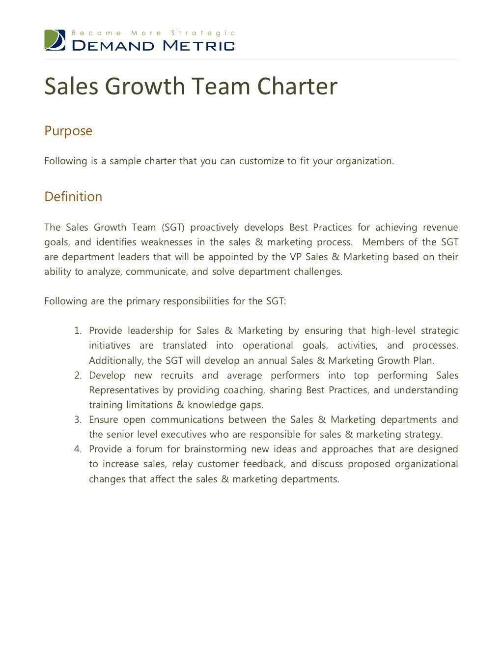 Ppt – Sales Growth Team Charter Powerpoint Presentation Within Team Charter Template Powerpoint