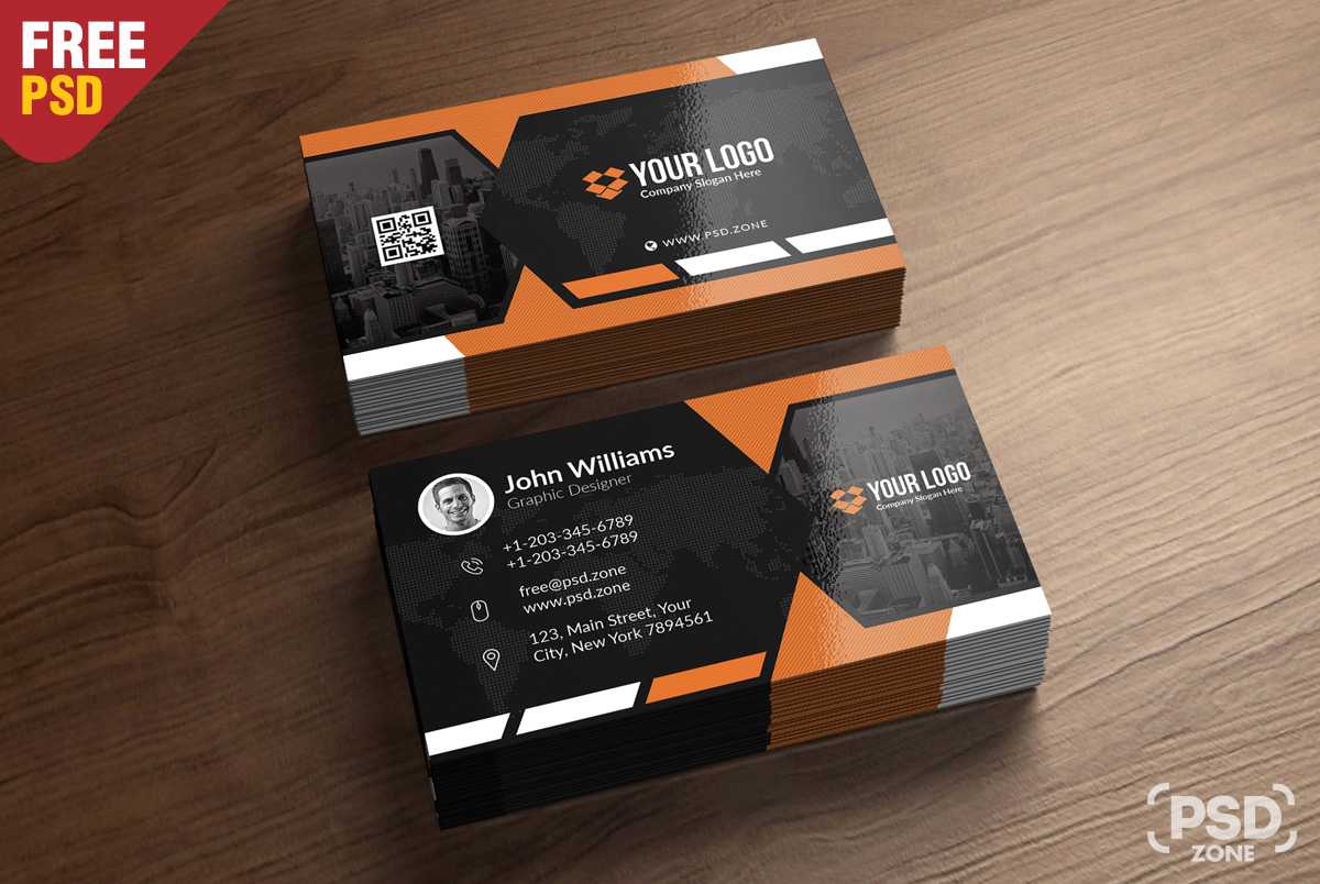 Premium Business Card Templates Free Psd – Psd Zone In Psd Name Card Template