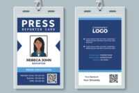 Press Reporter Id Card Template in Media Id Card Templates