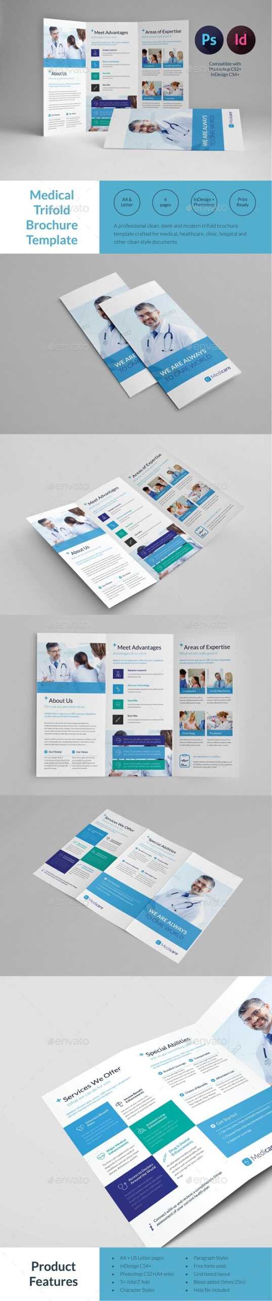 Print Ready And Trifold Brochure Templates From Graphicriver With Z Fold Brochure Template Indesign