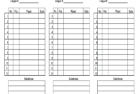 Printable Baseball Lineup Sheet With Positions - Fill Online inside Softball Lineup Card Template