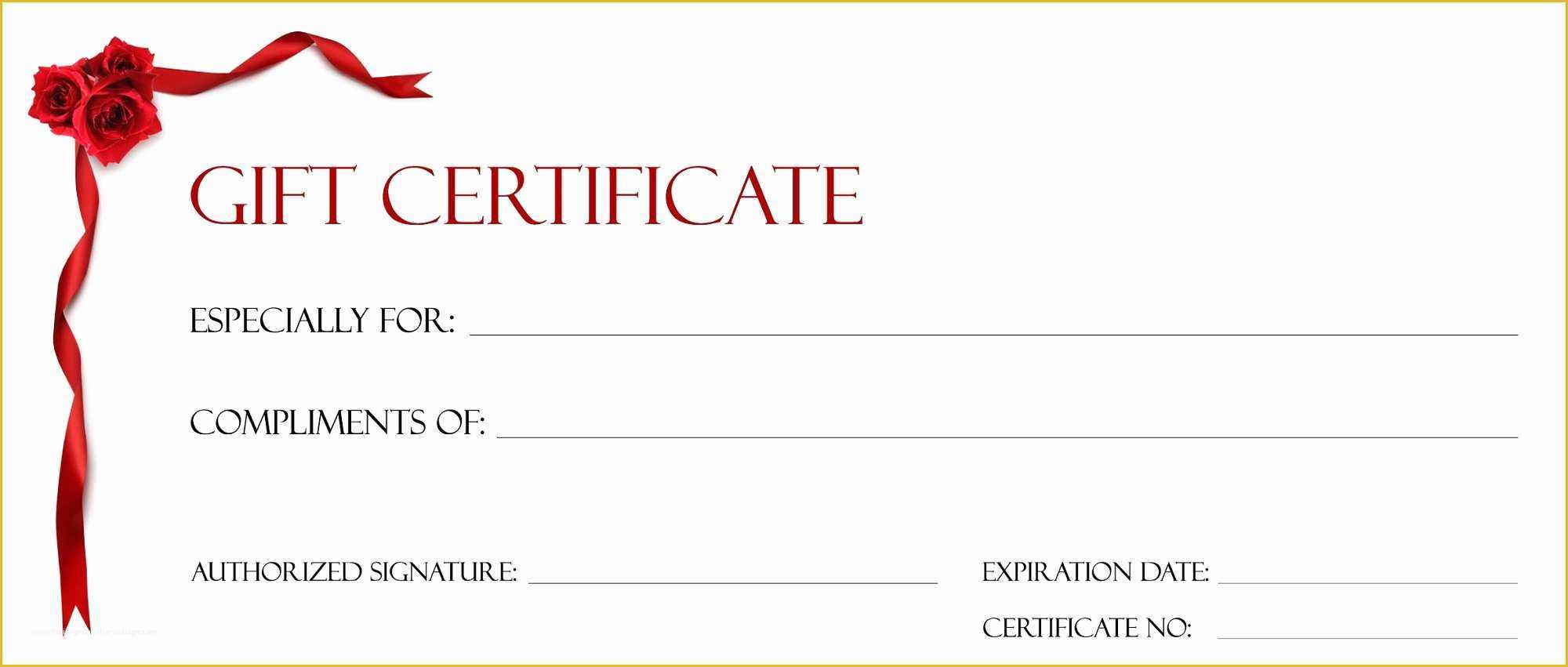 Printable Christmas Gift Certificate Template With Printable Gift Certificates Templates Free