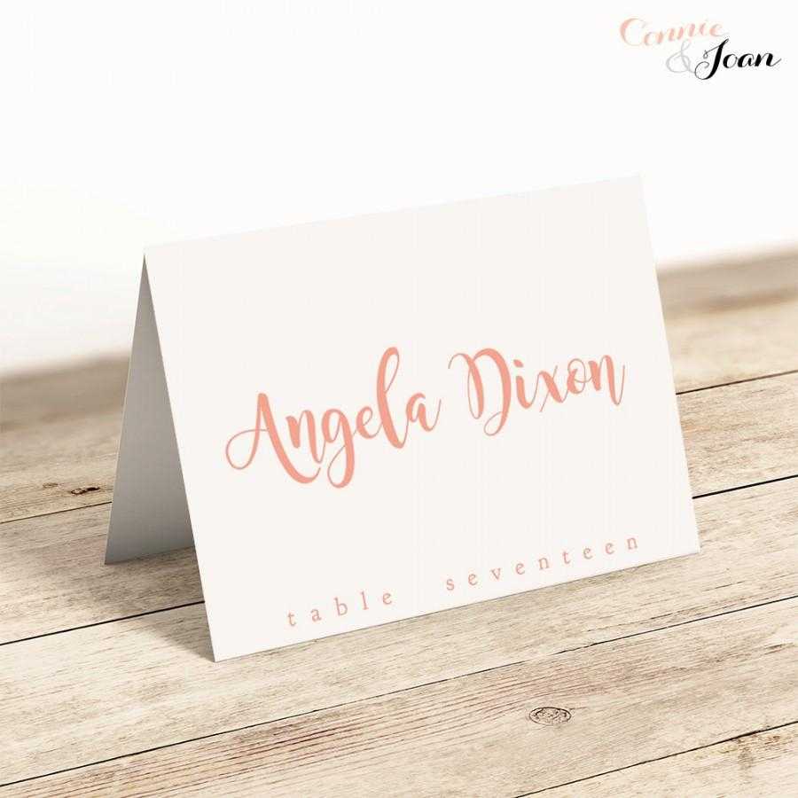 Printable Folded Place Cards Table Name Cards Template In Fold Over Place Card Template