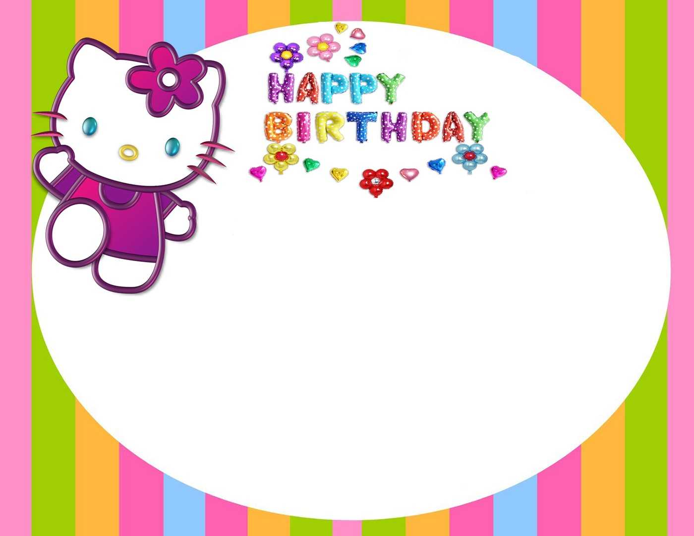 Printable Hello Kitty Invitation Card | Invitations Online Throughout Hello Kitty Birthday Card Template Free