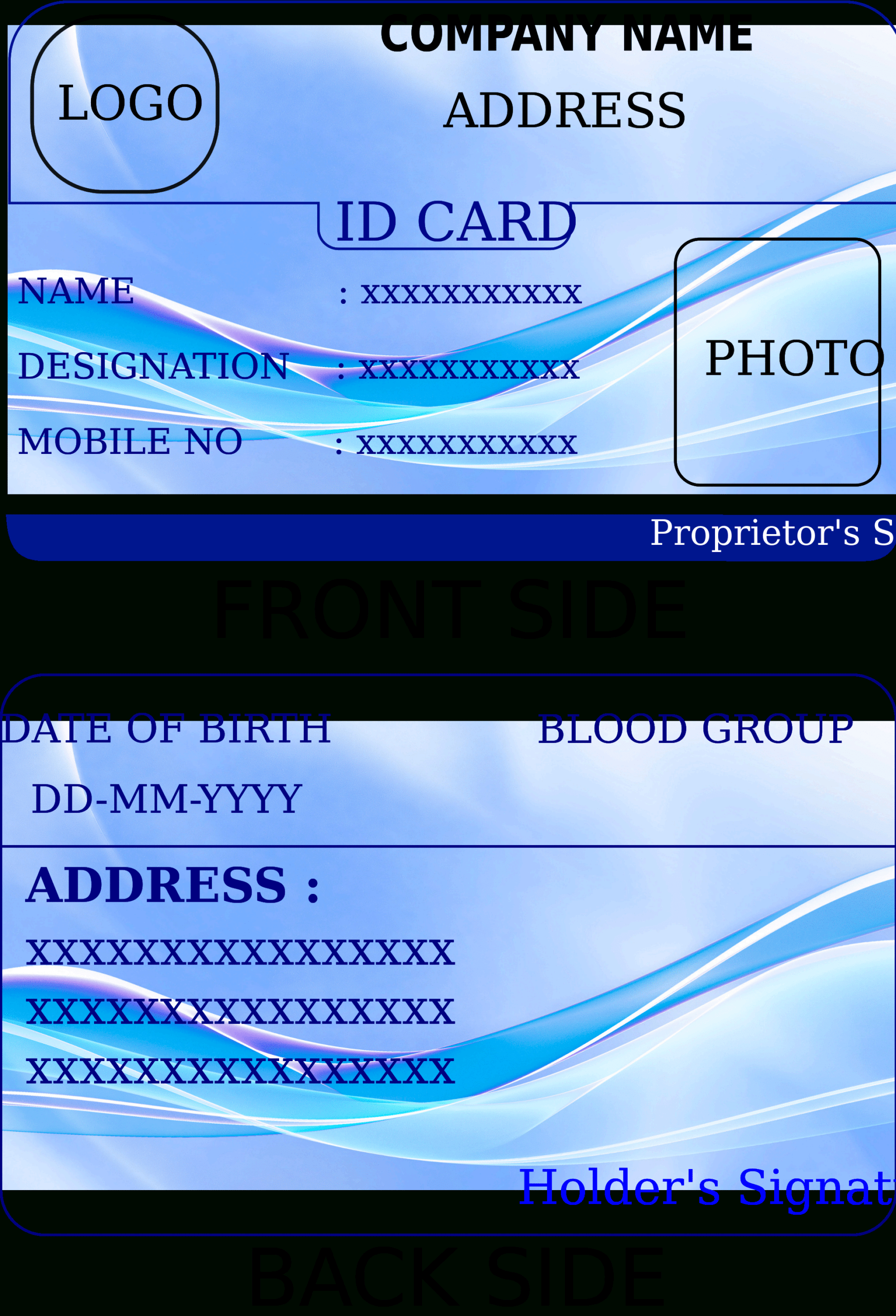 Printable Id Cards Templates – Beyti.refinedtraveler.co With Sample Of Id Card Template