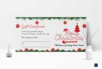 Printable Merry Christmas Gift Certificate within Free Christmas Gift Certificate Templates