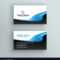 Professional Blue Wave Business Card Template Inside Professional Name Card Template