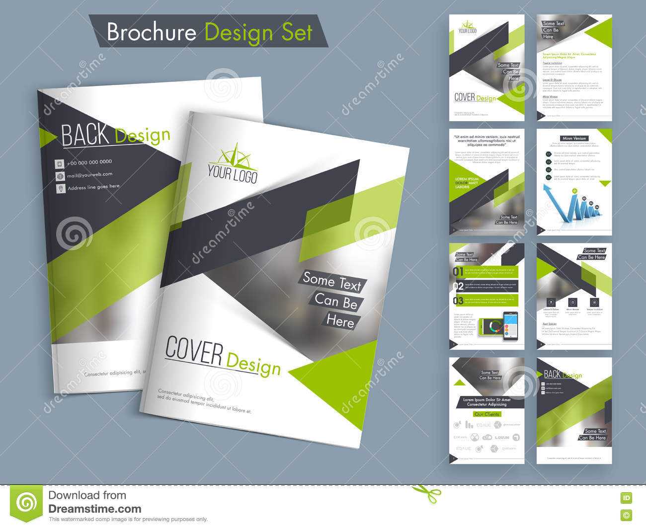 Professional Business Brochure, Template Or Flyer Set. Stock Pertaining To Professional Brochure Design Templates