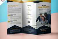 Professional Corporate Tri-Fold Brochure Free Psd Template intended for Brochure Psd Template 3 Fold