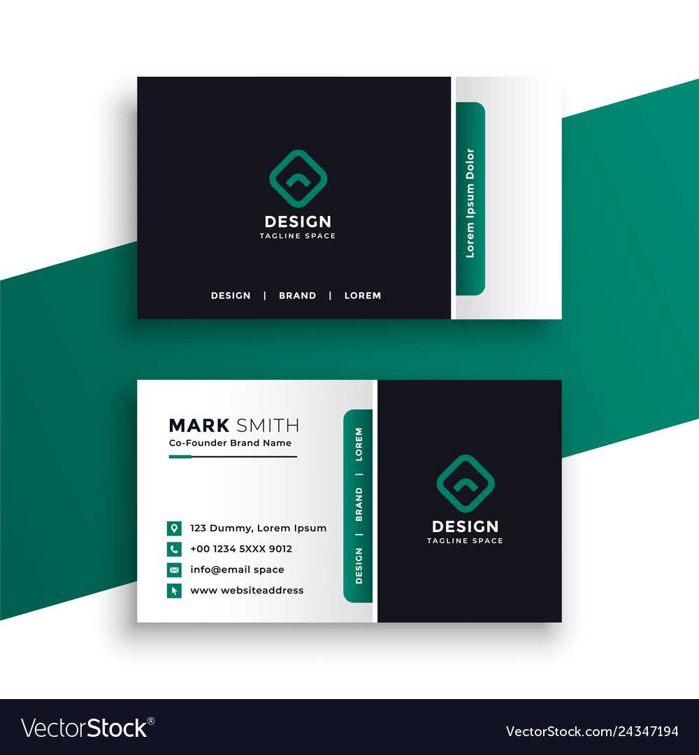Professional Elegant Business Card Design Template Within Professional Name Card Template