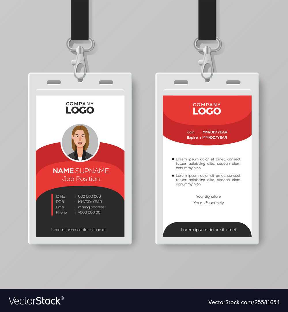 Professional Employee Id Card Template For Template For Id Card Free Download