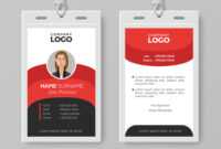 Professional Employee Id Card Template with Work Id Card Template