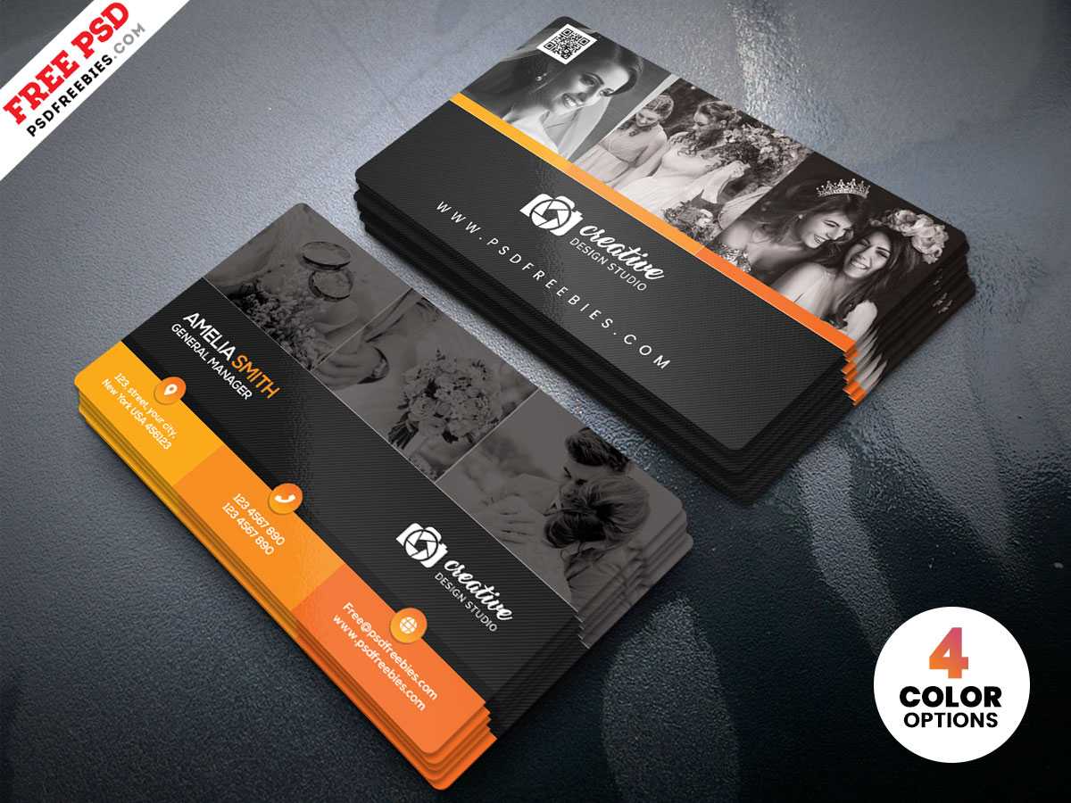 Professional Photographer Business Card Design Psd Pertaining To Free Business Card Templates For Photographers