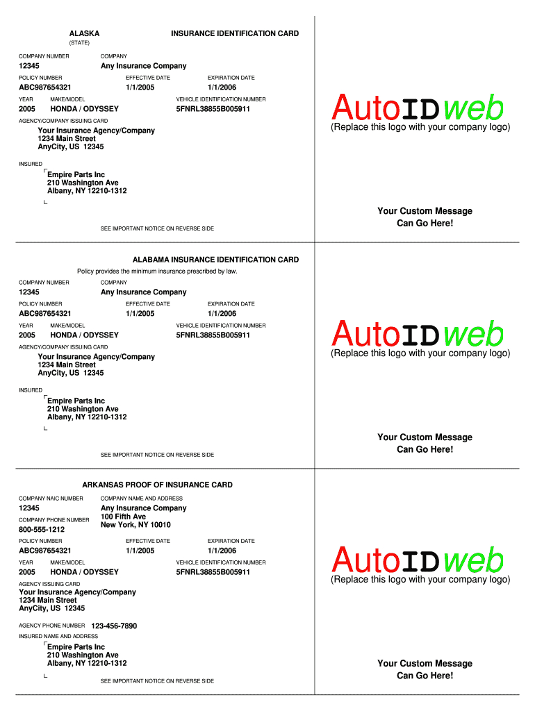 Progressive Insurance Card - Fill Online, Printable Pertaining To Car Insurance Card Template Free