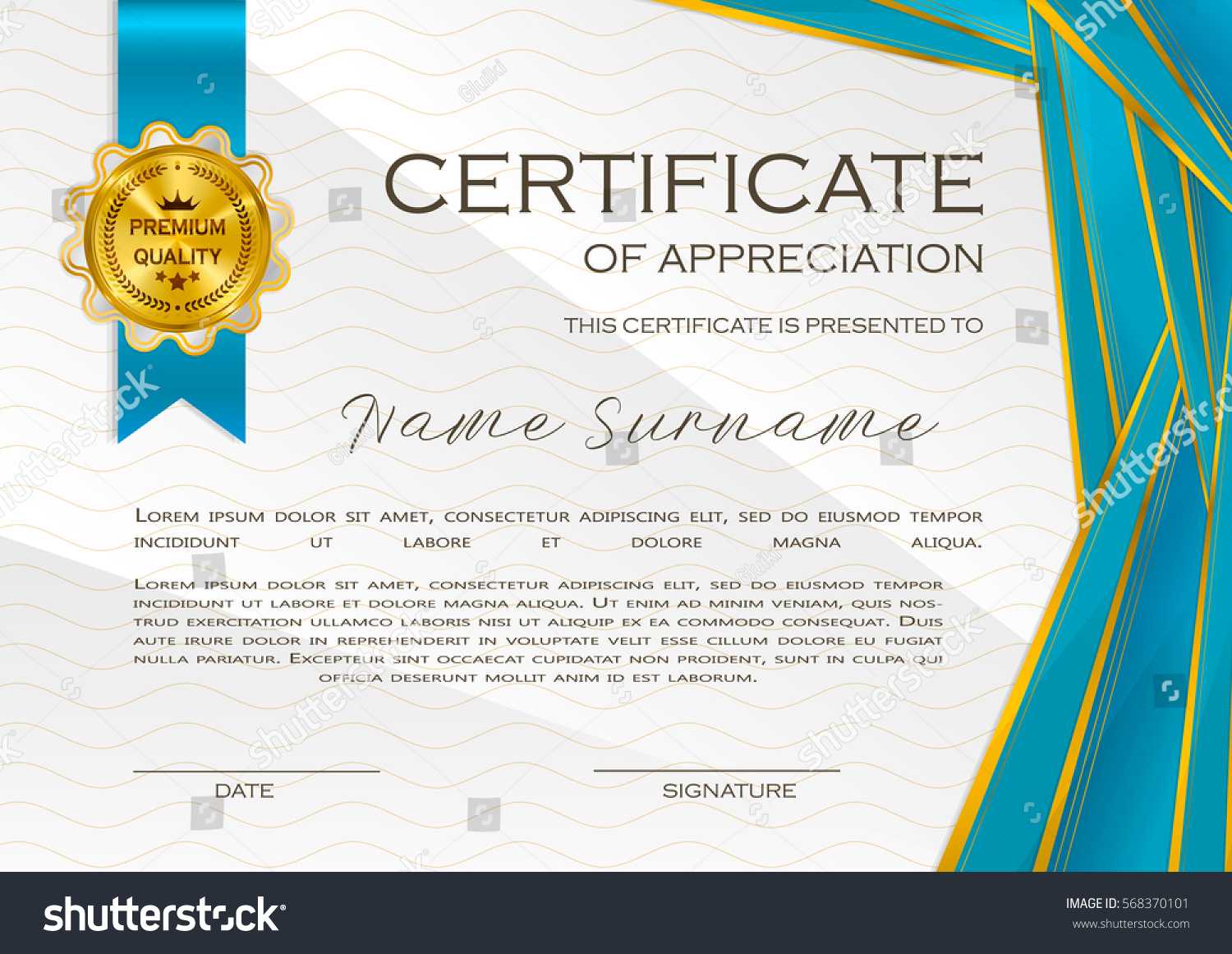 Qualification Certificate Appreciation Design Elegant Luxury For Qualification Certificate Template