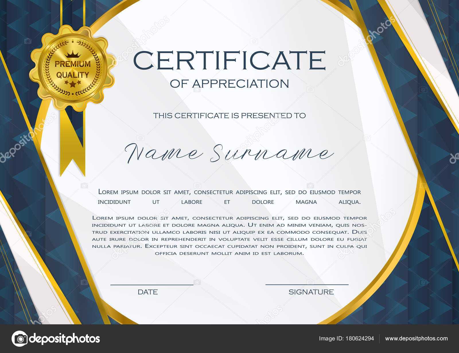 Qualification Certificate Appreciation Design Elegant Luxury With High Resolution Certificate Template