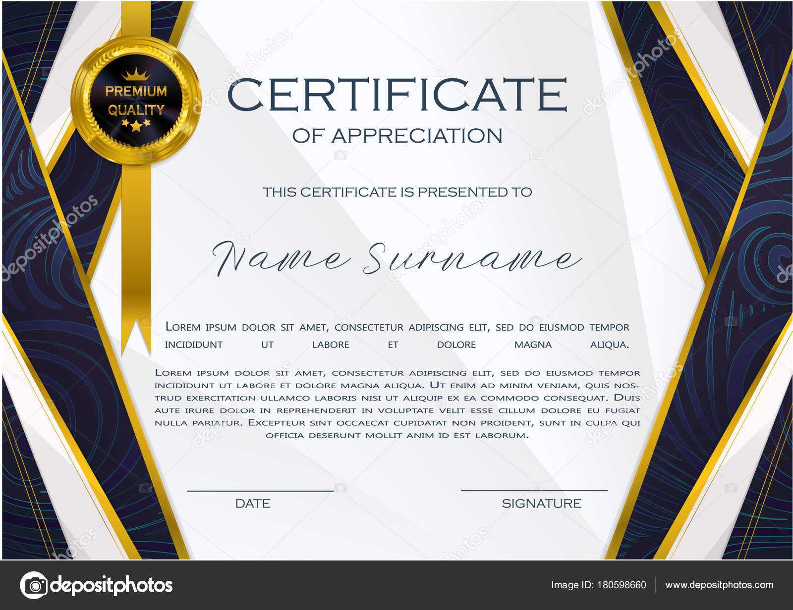 Qualification Certificate Appreciation Design Elegant Luxury With Regard To High Resolution Certificate Template