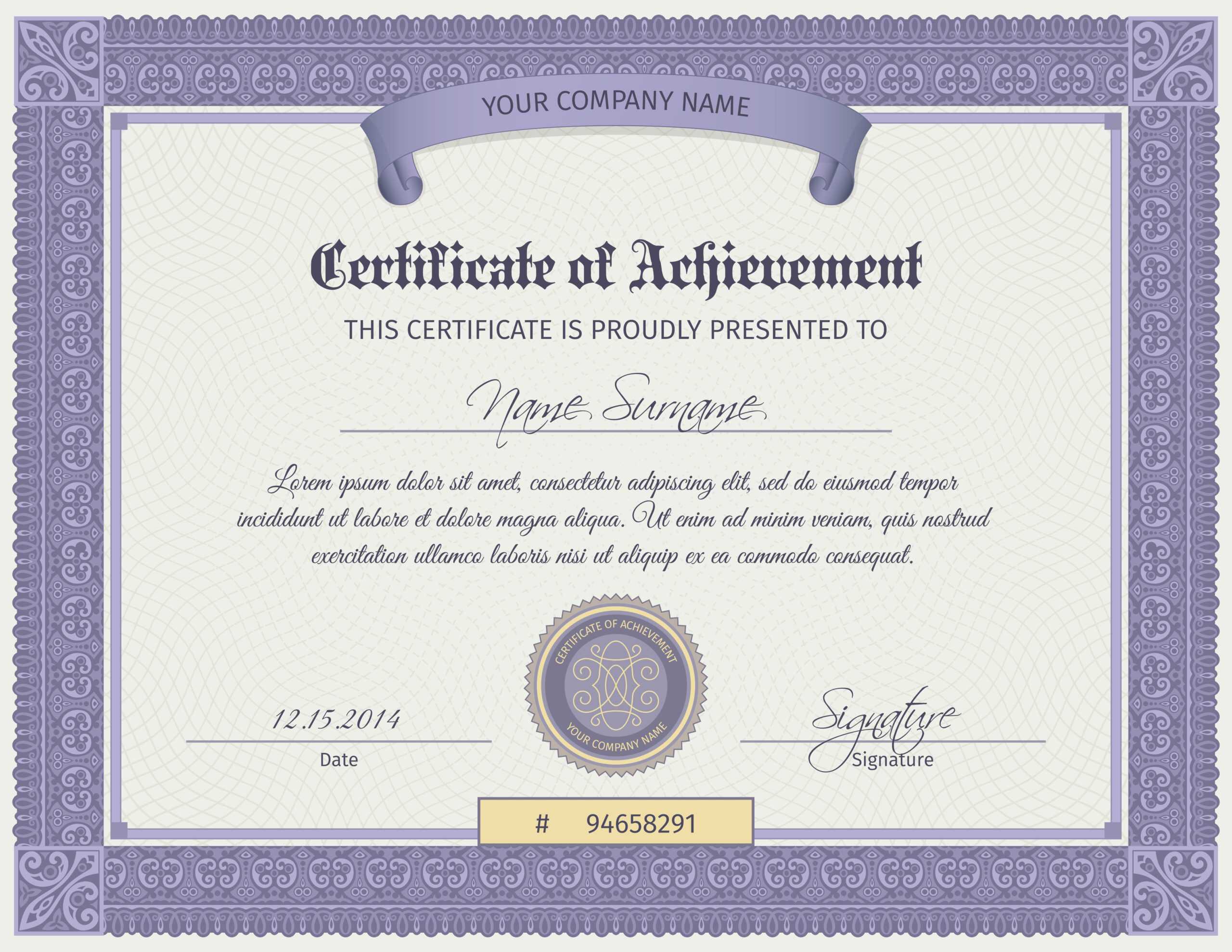 Qualification Certificate Template – Download Free Vectors With College Graduation Certificate Template