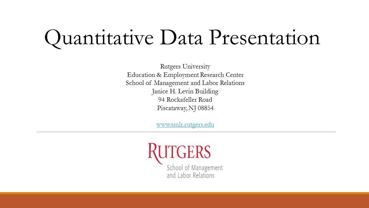 Quantitative Data Presentation Rutgers University Education With Rutgers Powerpoint Template