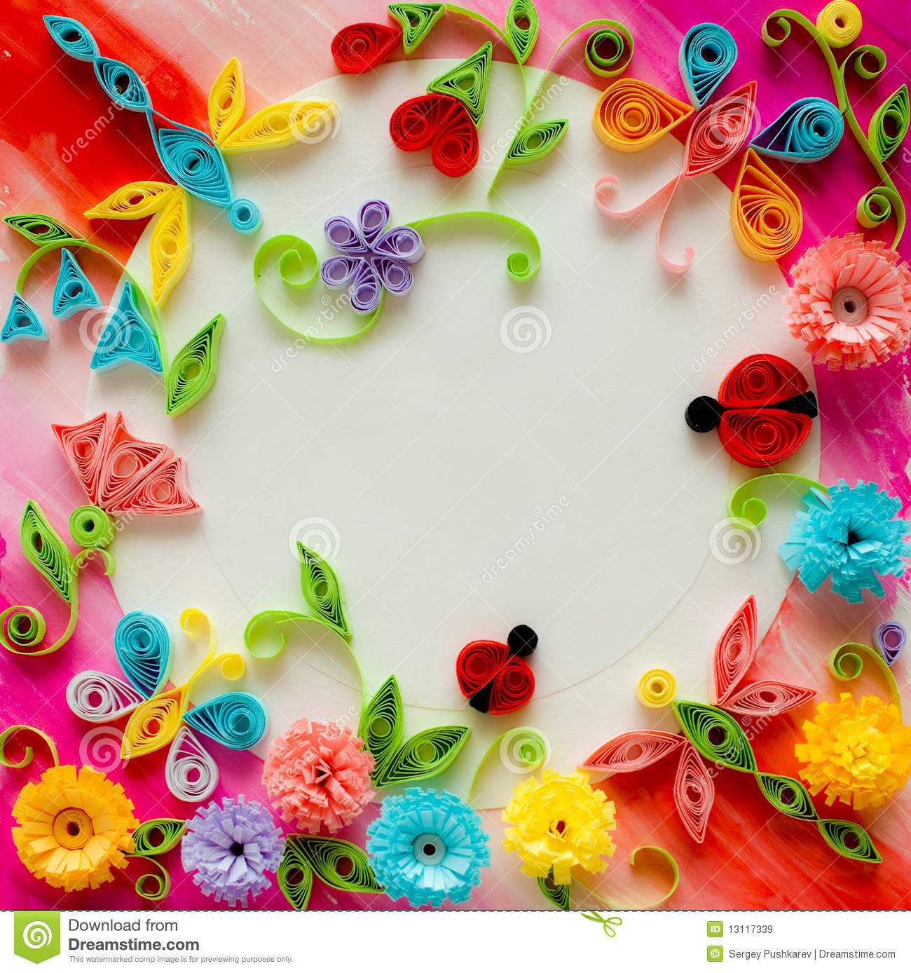 Quilling Greeting Card Blank Template Stock Image - Image Of Regarding Free Blank Greeting Card Templates For Word
