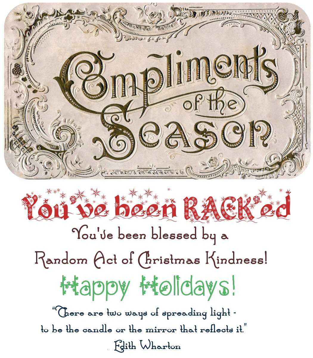 Random Acts Of Christmas Kindness Advent Calendar – Rack With Regard To Random Acts Of Kindness Cards Templates