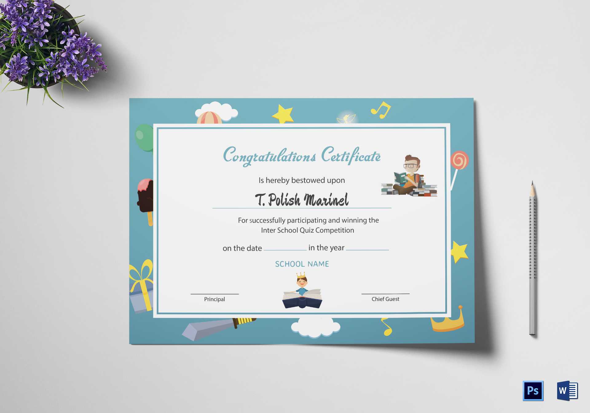 Reading Award Congratulations Certificate Template Within Congratulations Certificate Word Template