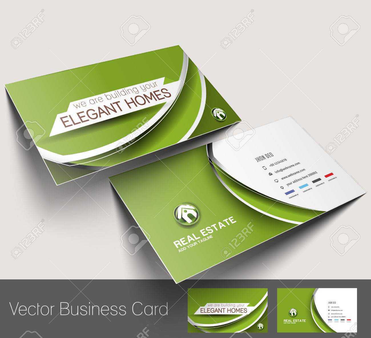 Real Estate Agent Business Card Set Template Intended For Real Estate Agent Business Card Template