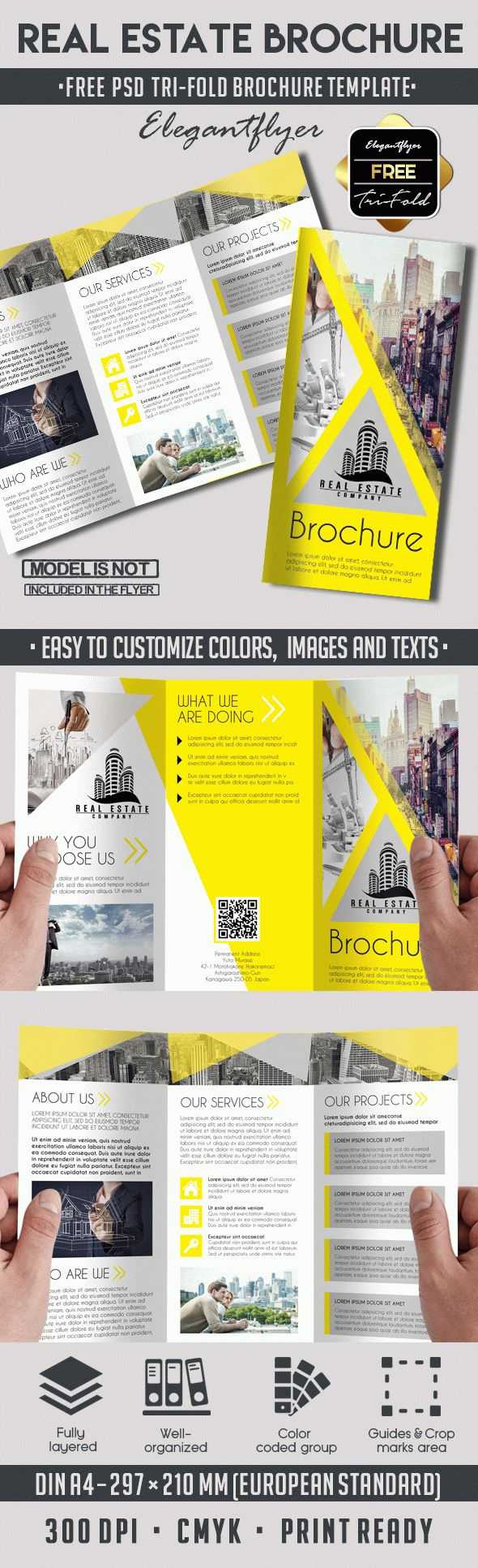 Real Estate – Free Tri Fold Psd Brochure Template Within Real Estate Brochure Templates Psd Free Download