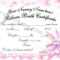 Reborn Birth Certificates (Your Custom Nursery Name) 5 Certificates With Regard To Baby Doll Birth Certificate Template